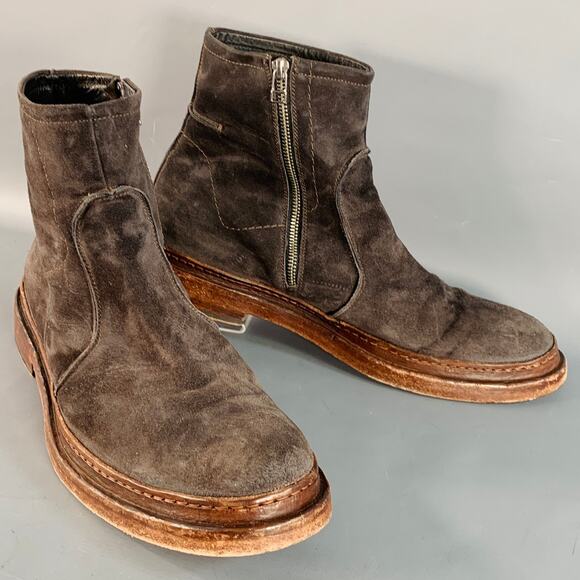UNTAMED STREET Size 13 York Brown Suede Side Zipper Boots - Picture 1 of 8